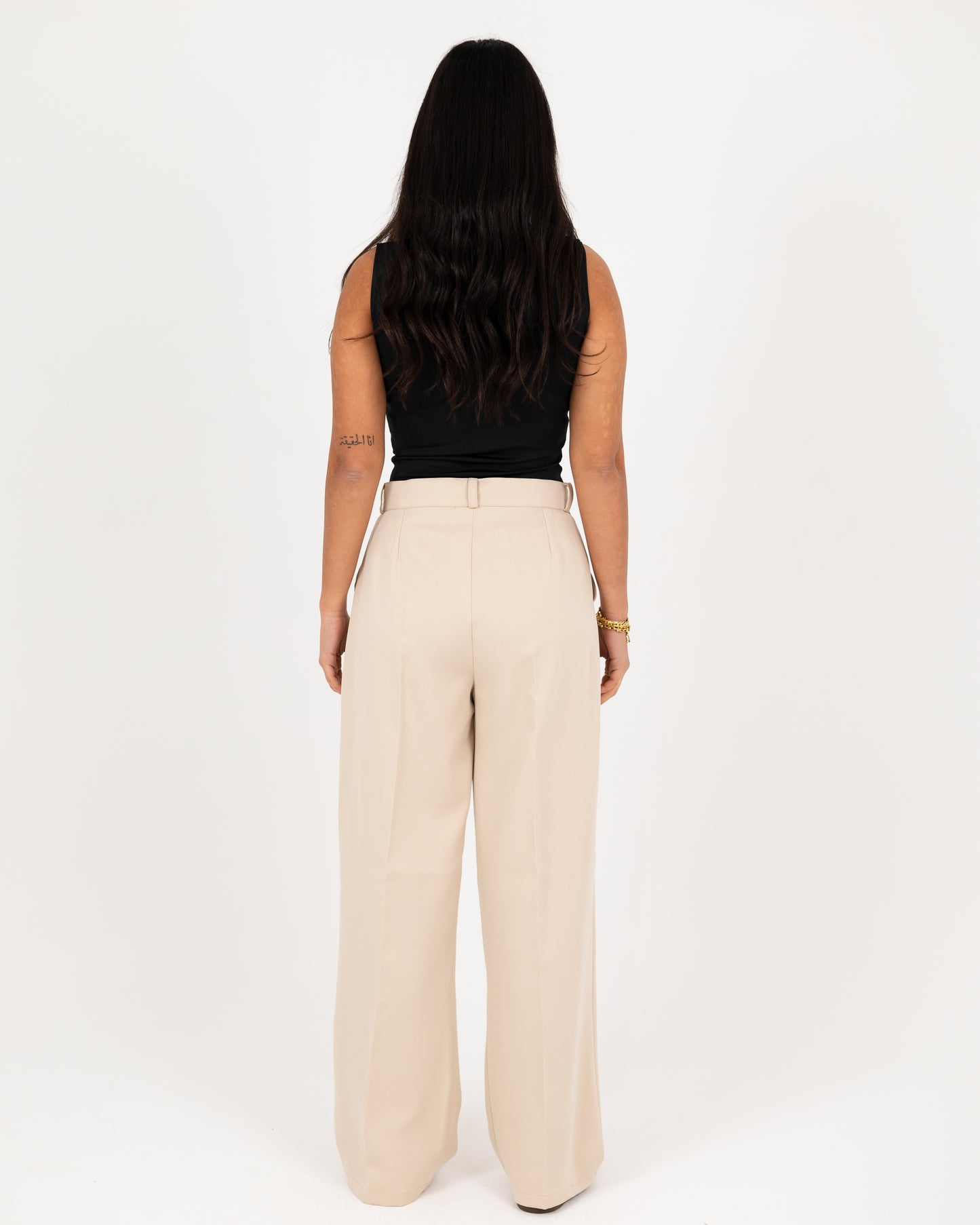 Wide-Leg Modern Pleated Pants