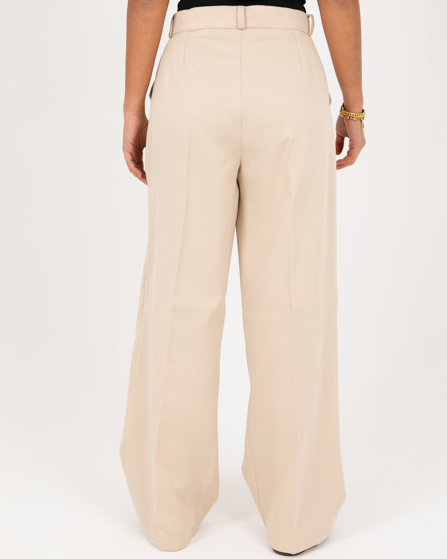 Wide-Leg Modern Pleated Pants