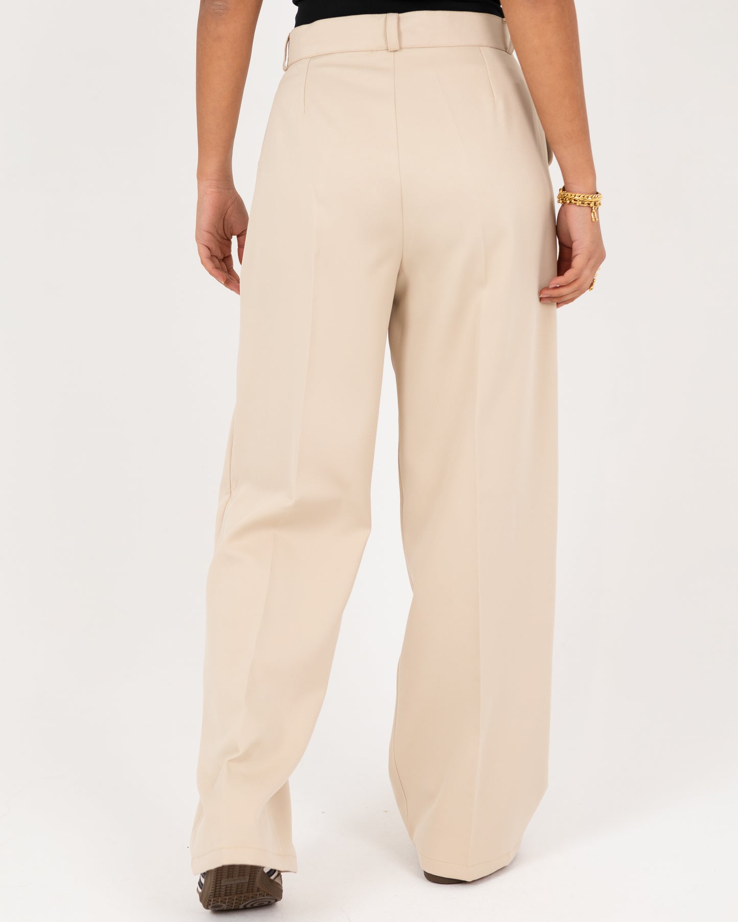 Wide-Leg Modern Pleated Pants