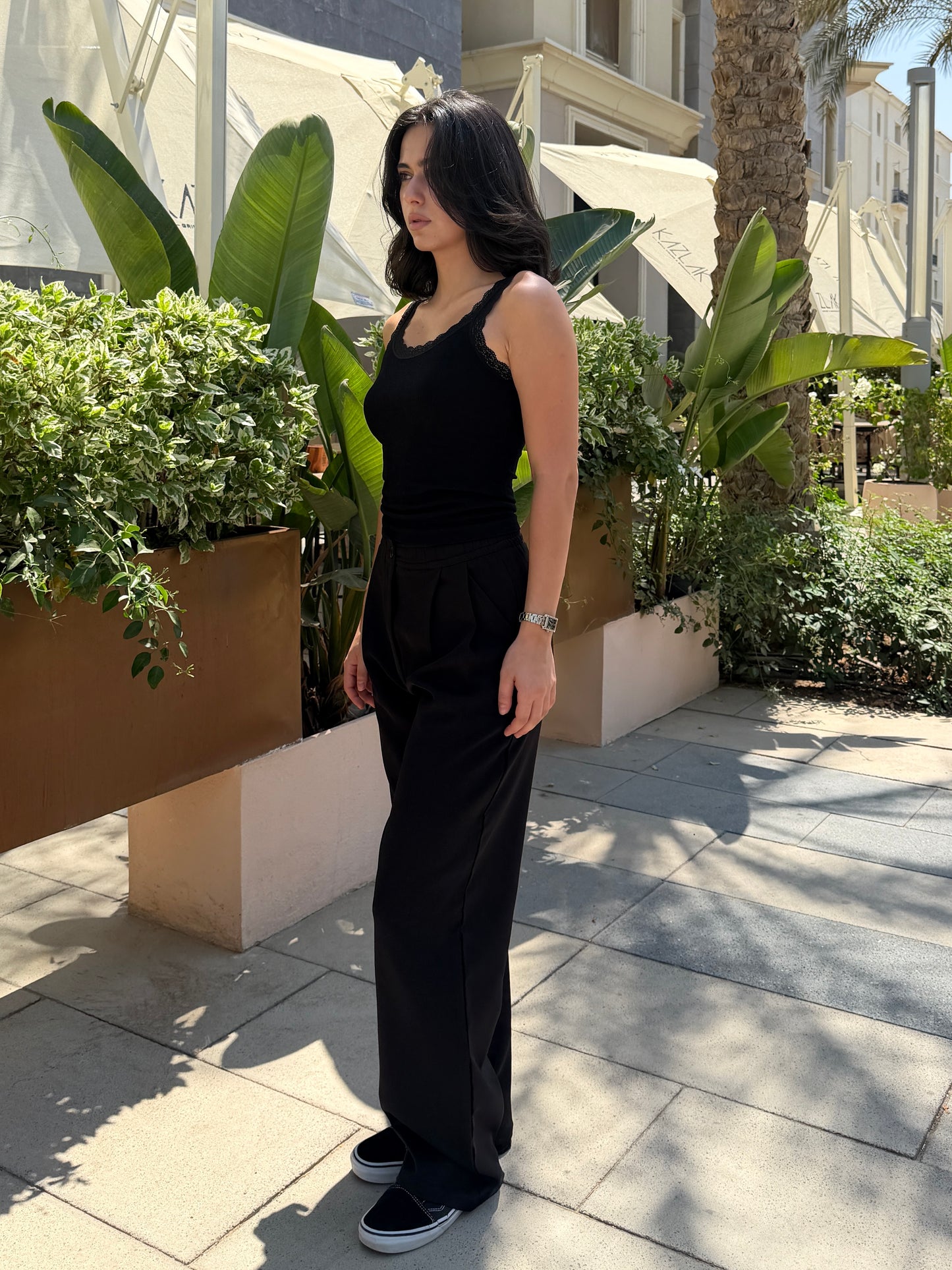 Wide-Leg Pants — Full Elastic Waist