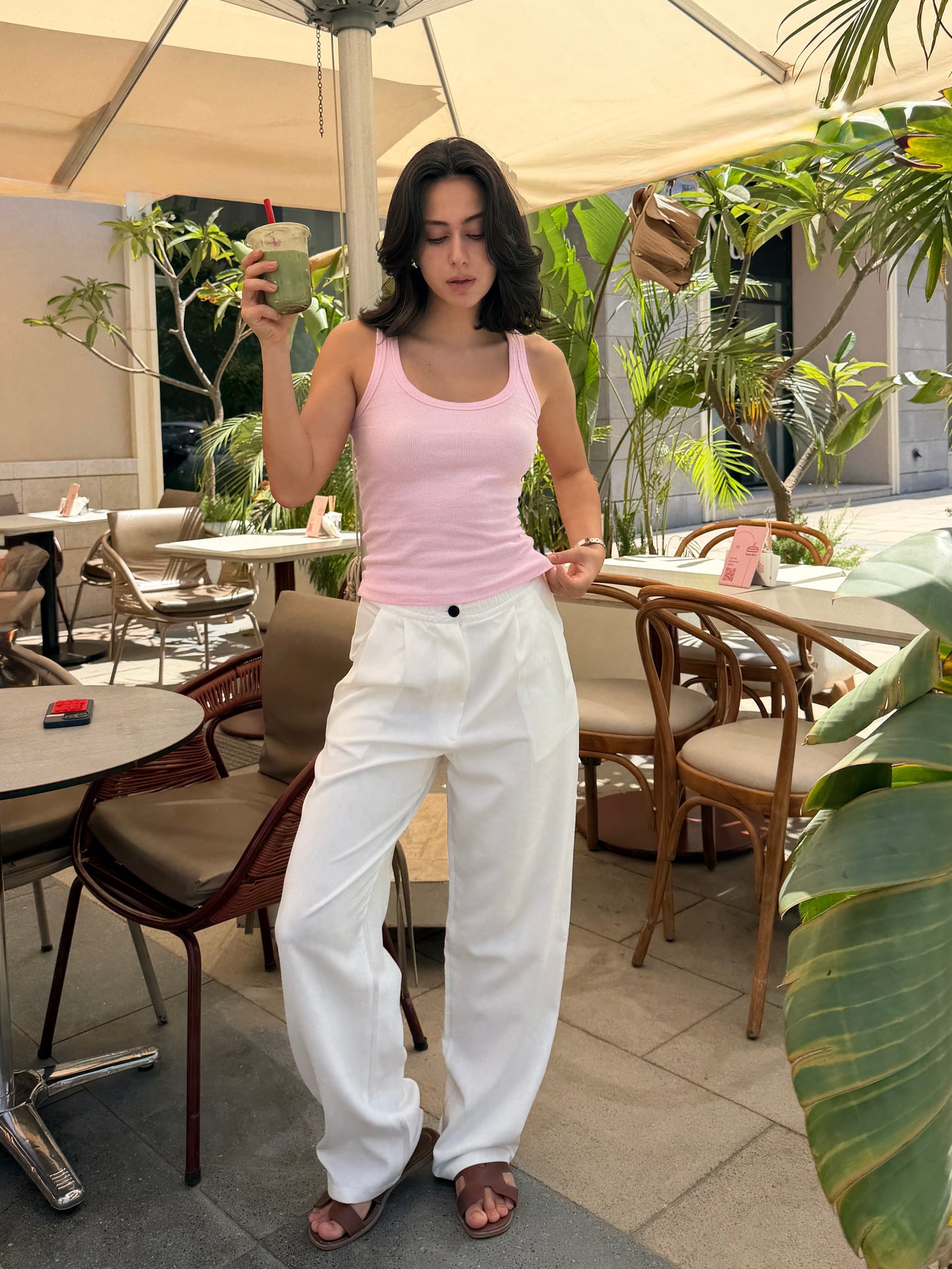 Wide-Leg Pants — Full Elastic Waist