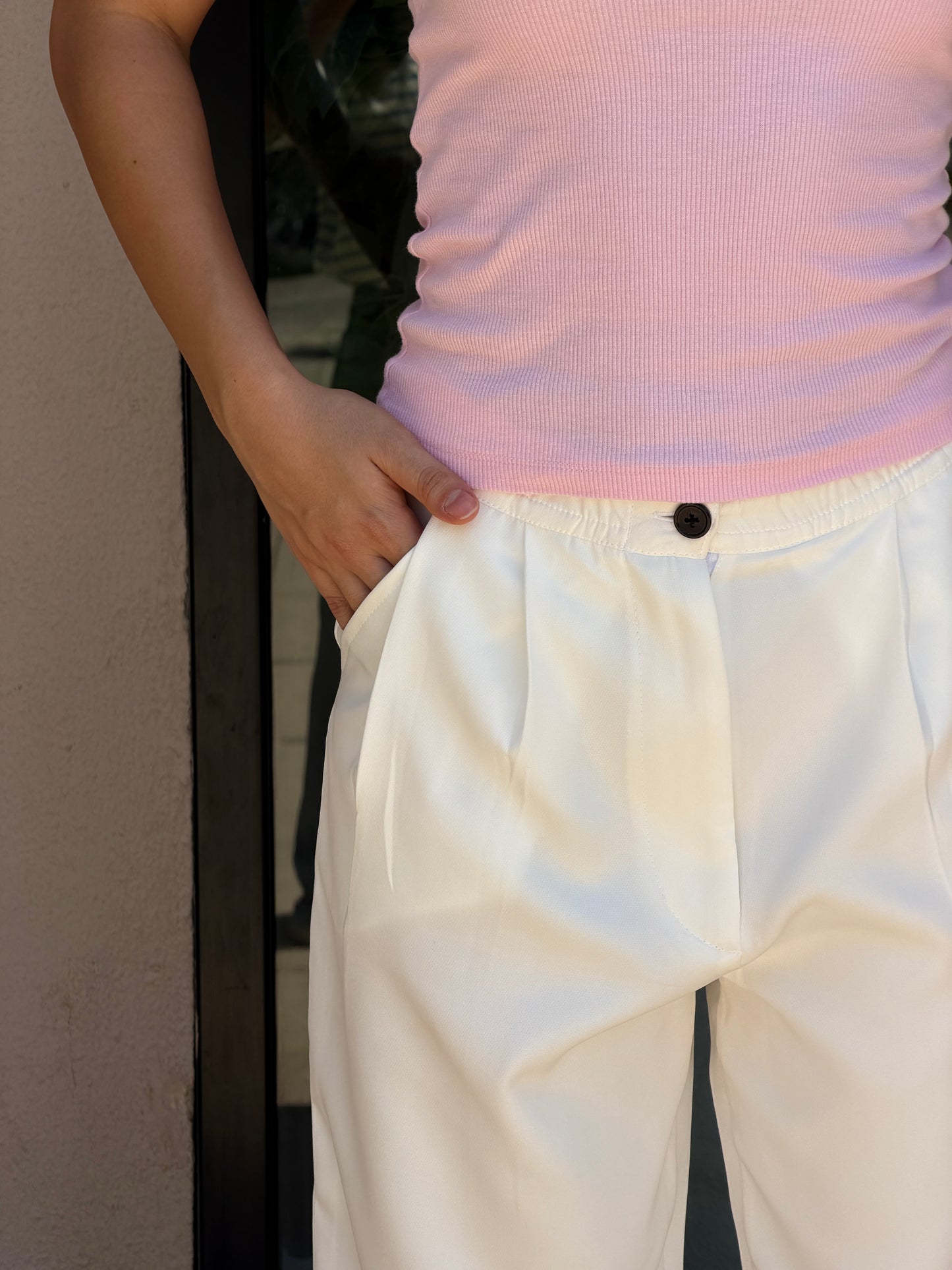 Wide-Leg Pants — Full Elastic Waist