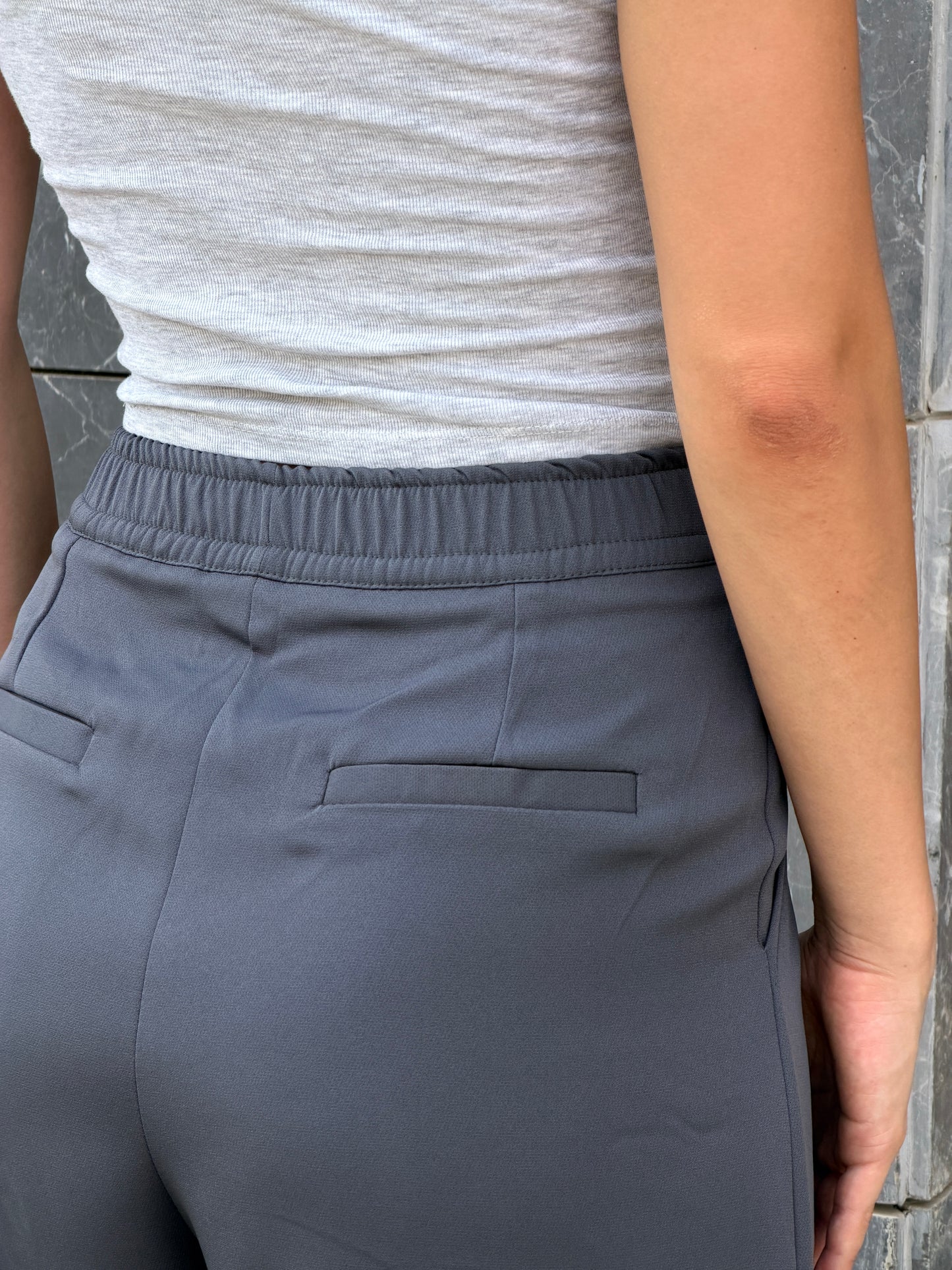 Wide-Leg Pants — Full Elastic Waist