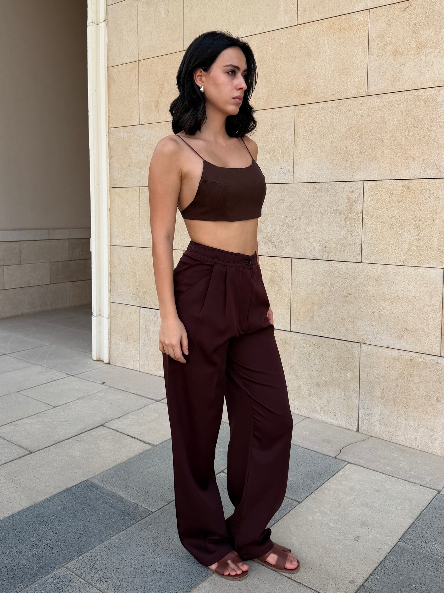 Wide-Leg Pants — Full Elastic Waist