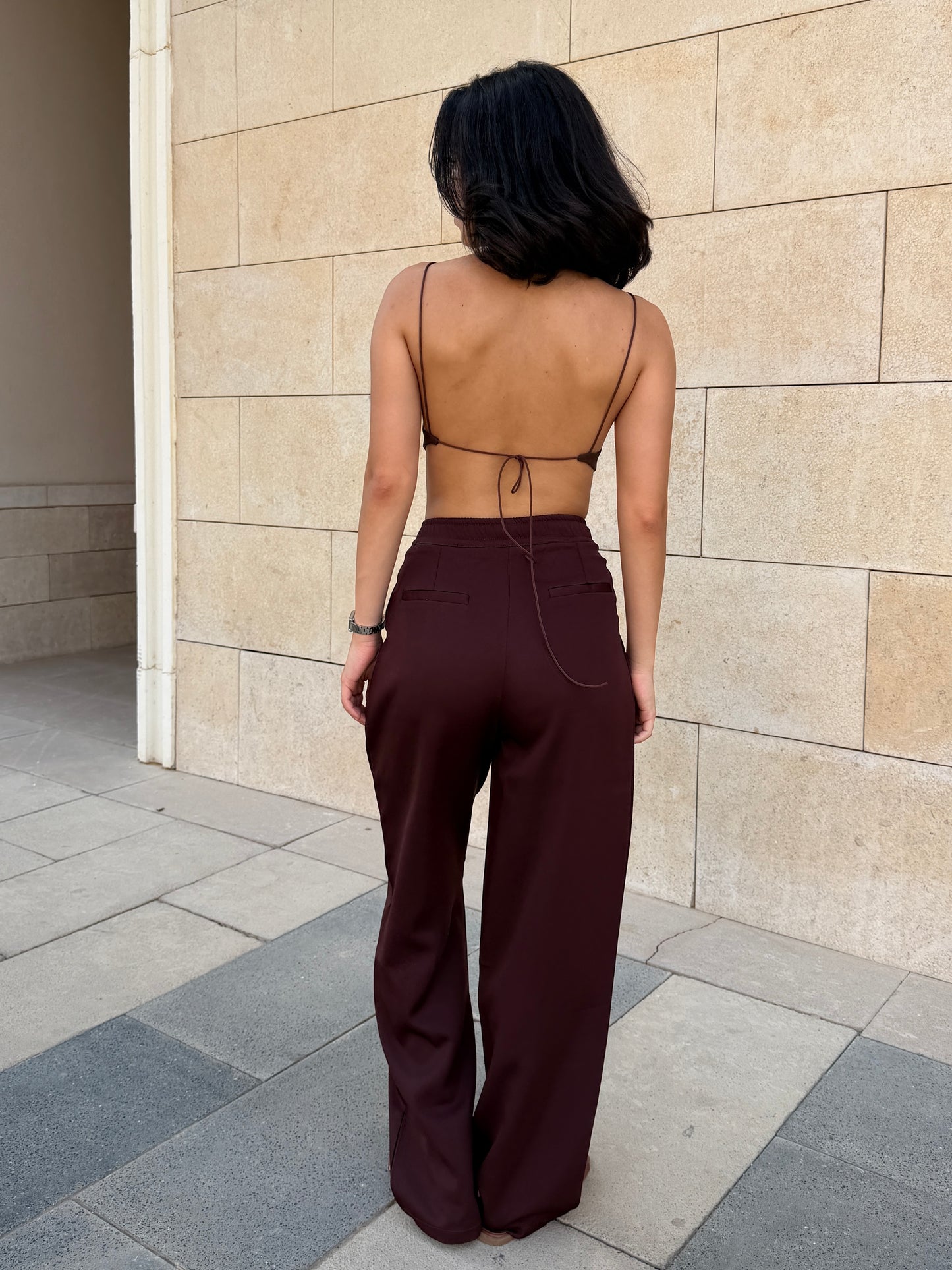Wide-Leg Pants — Full Elastic Waist