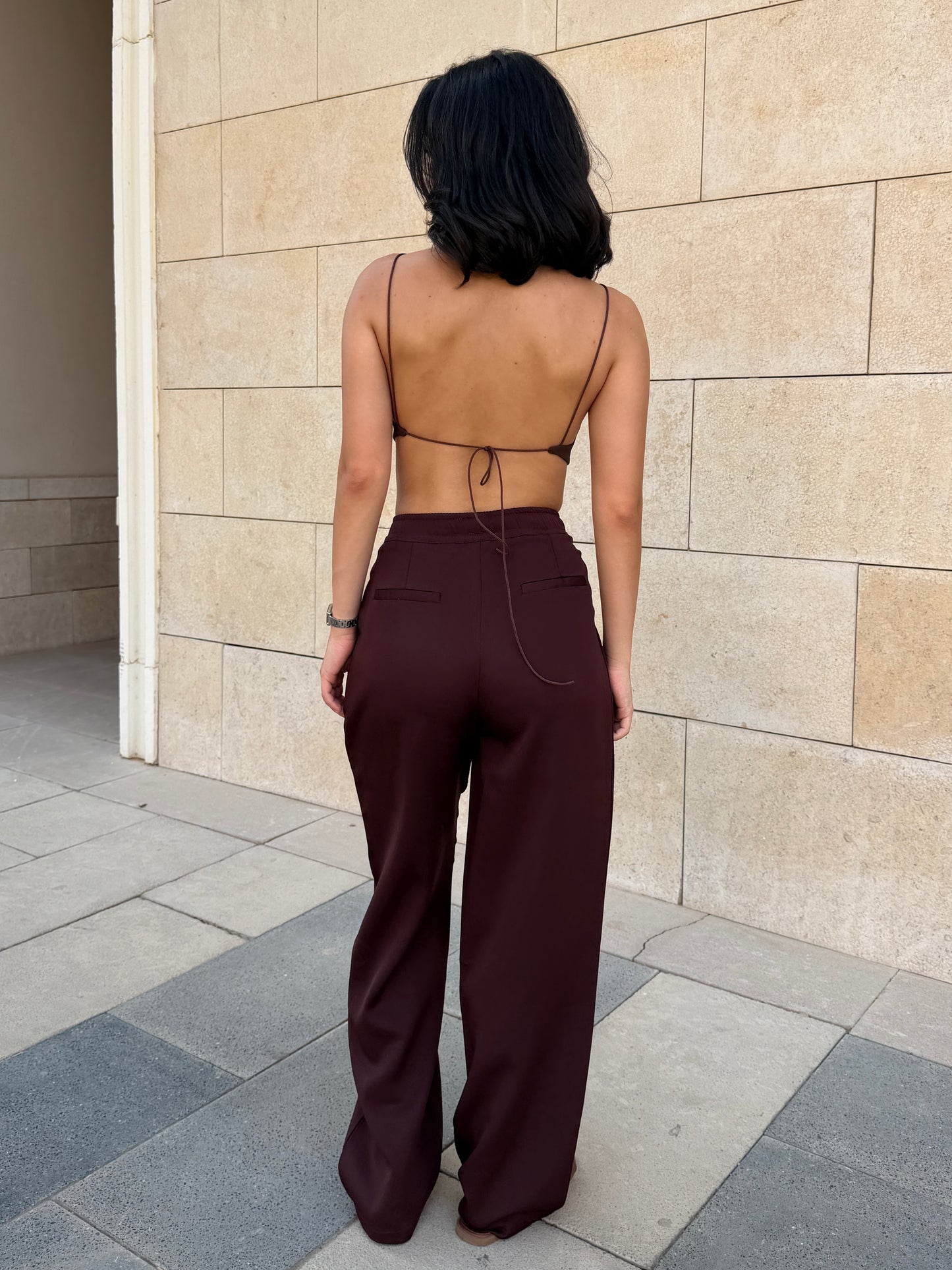 Wide-Leg Pants — Full Elastic Waist