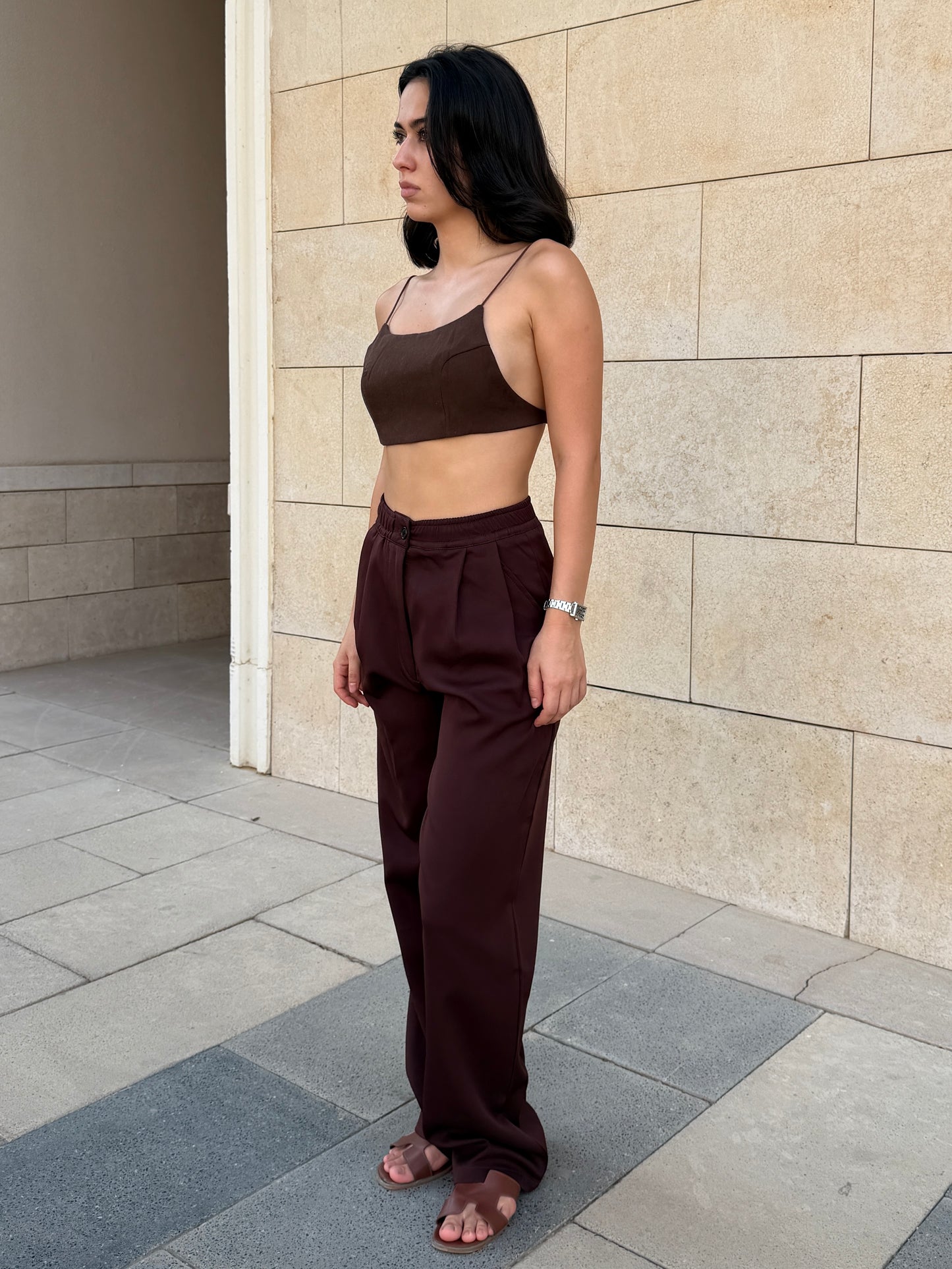Wide-Leg Pants — Full Elastic Waist