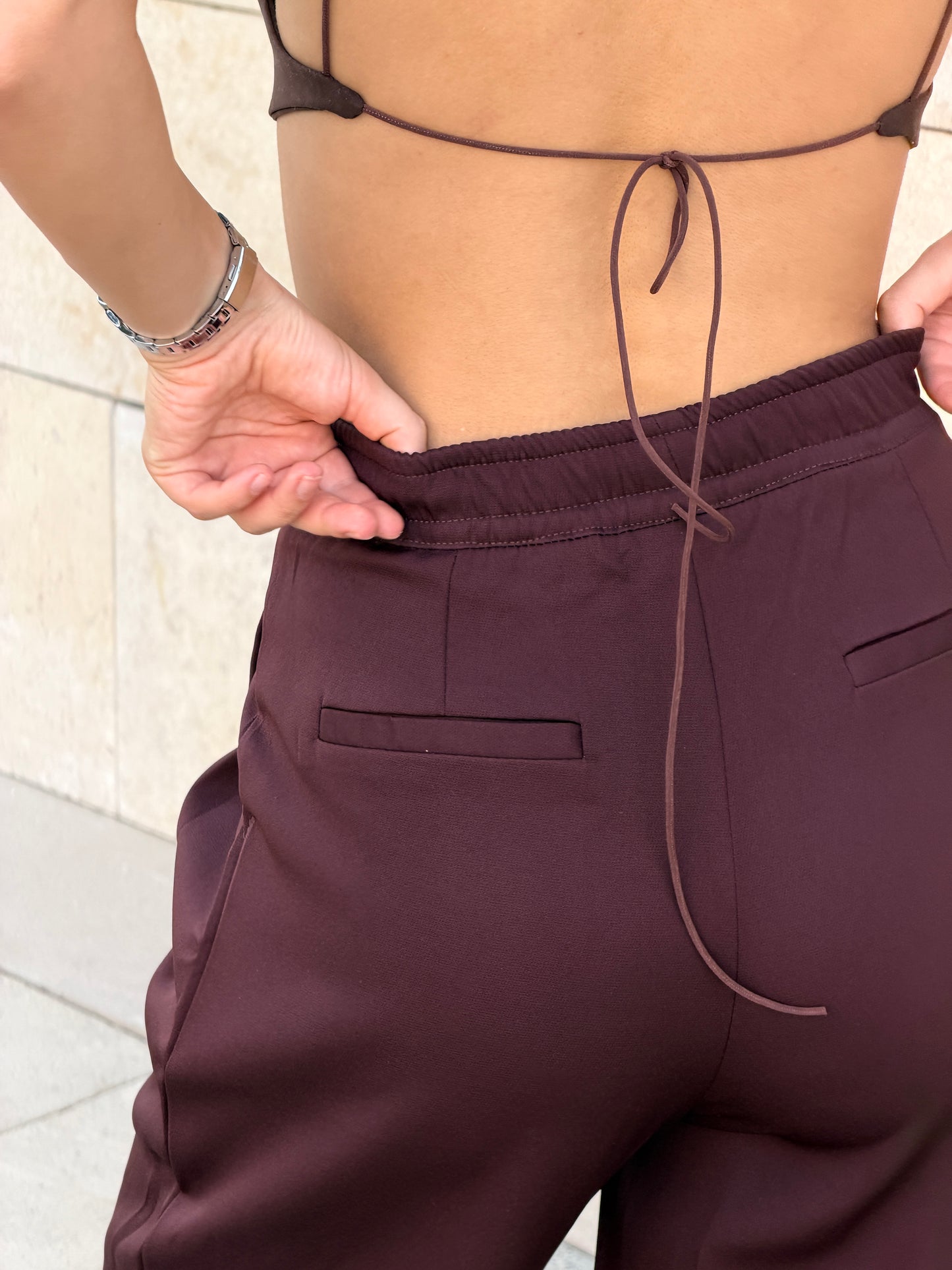 Wide-Leg Pants — Full Elastic Waist