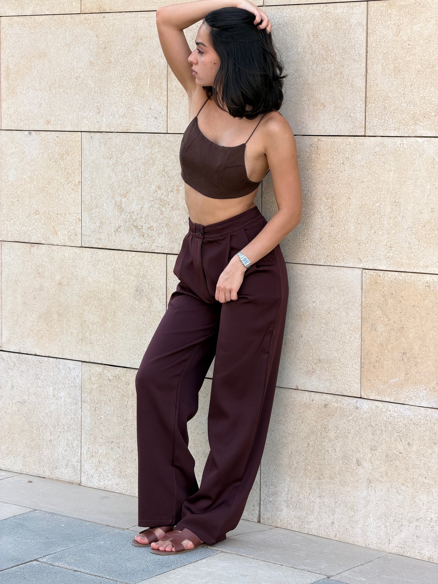 Wide-Leg Pants — Full Elastic Waist