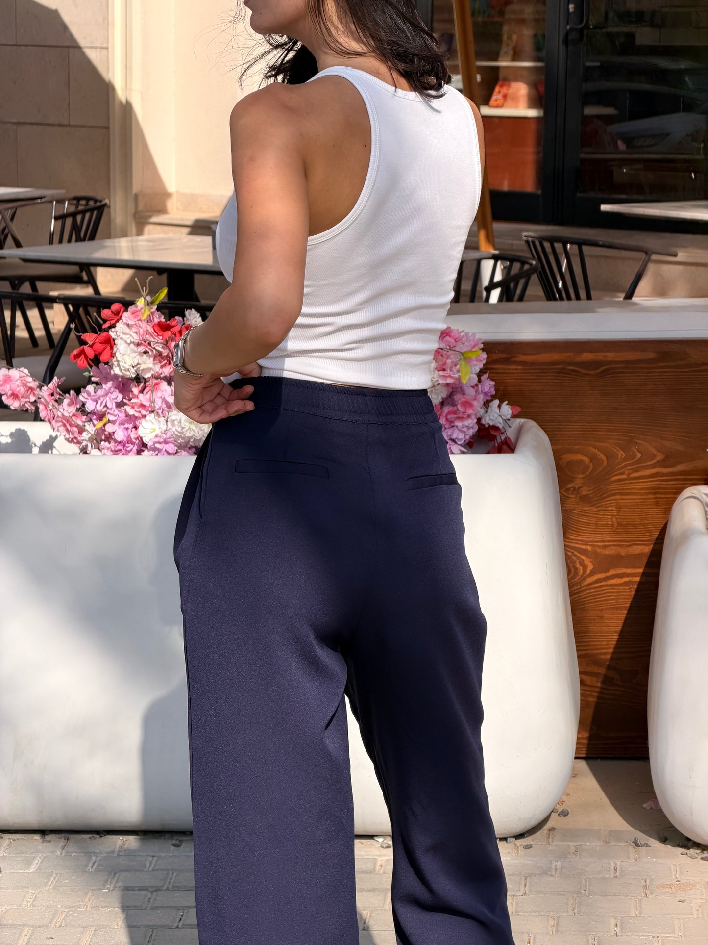 Wide-Leg Pants — Full Elastic Waist