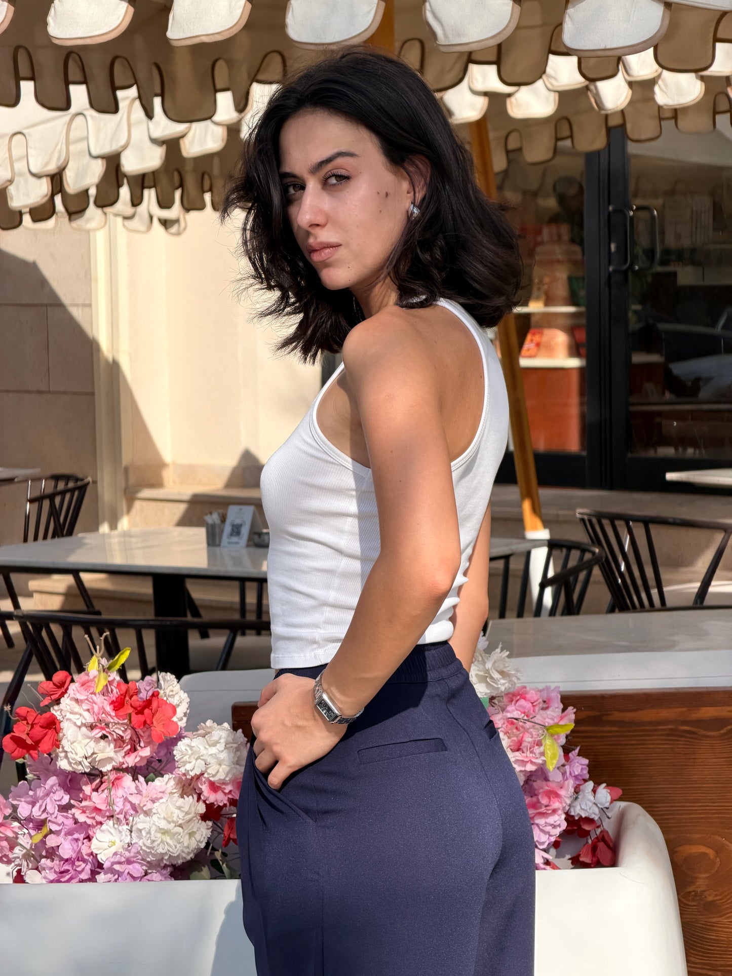 Wide-Leg Pants — Full Elastic Waist