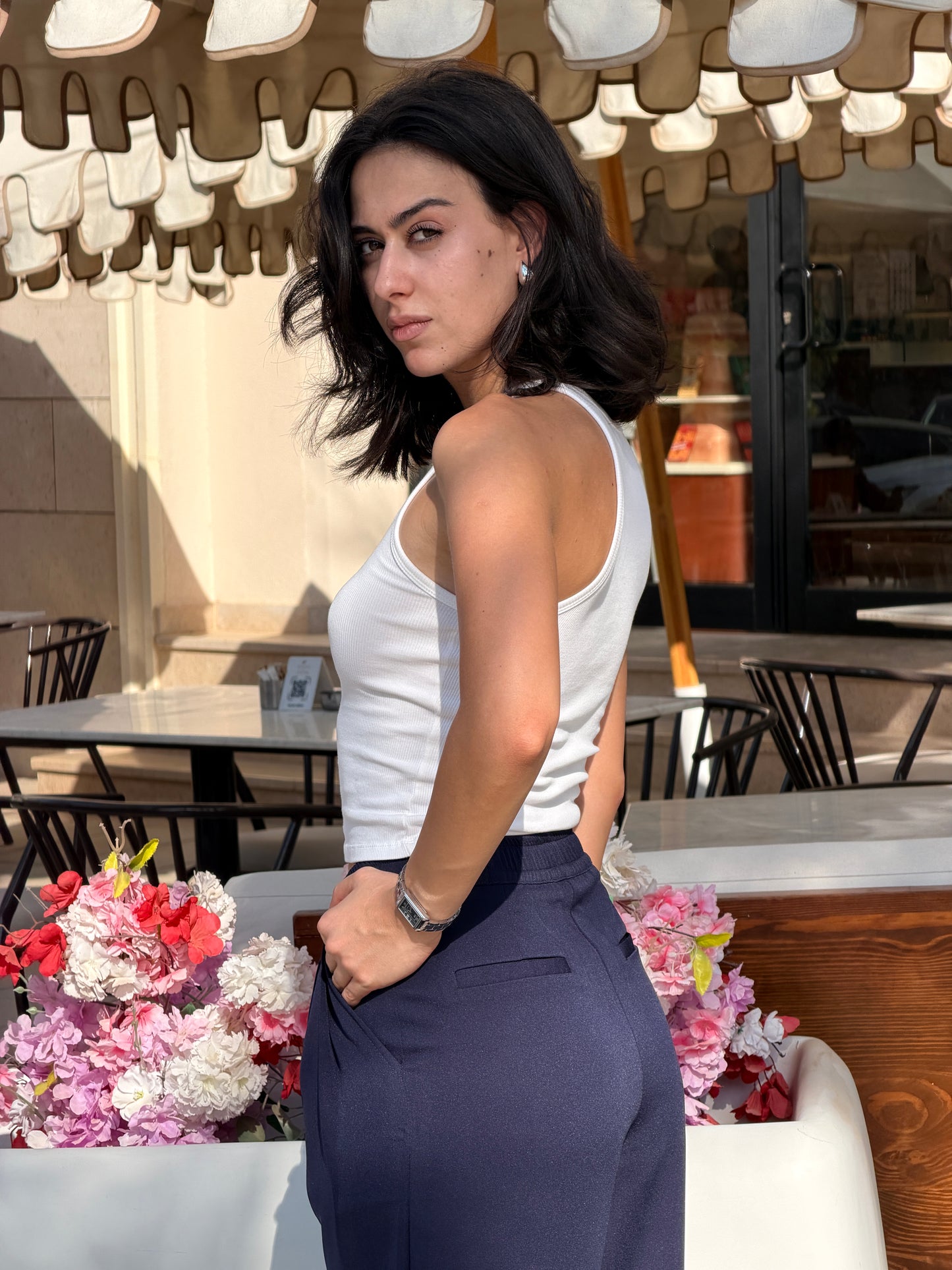 Wide-Leg Pants — Full Elastic Waist