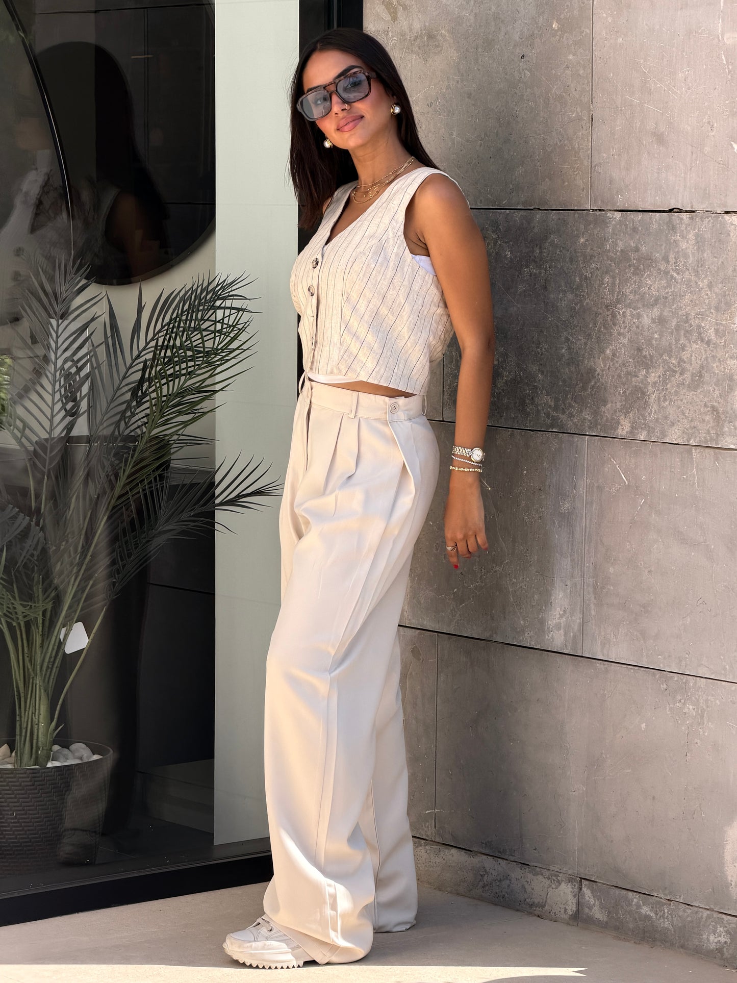 Smart Tailored Pants | Wide-Leg Fit