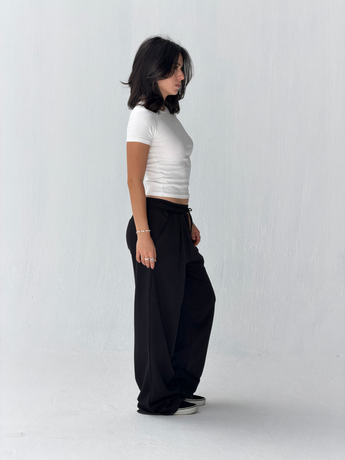 Duo Unisex Pleated Wide-Leg Sweatpants – 100% Cotton Face