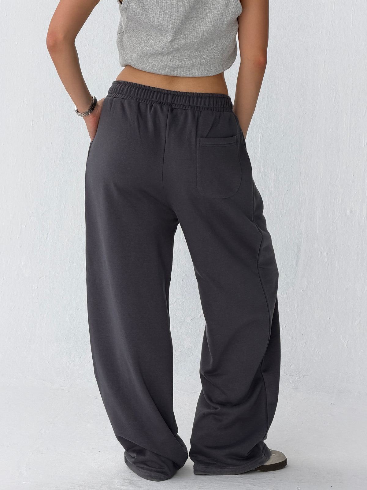 Duo Unisex Pleated Wide-Leg Sweatpants – 100% Cotton Face