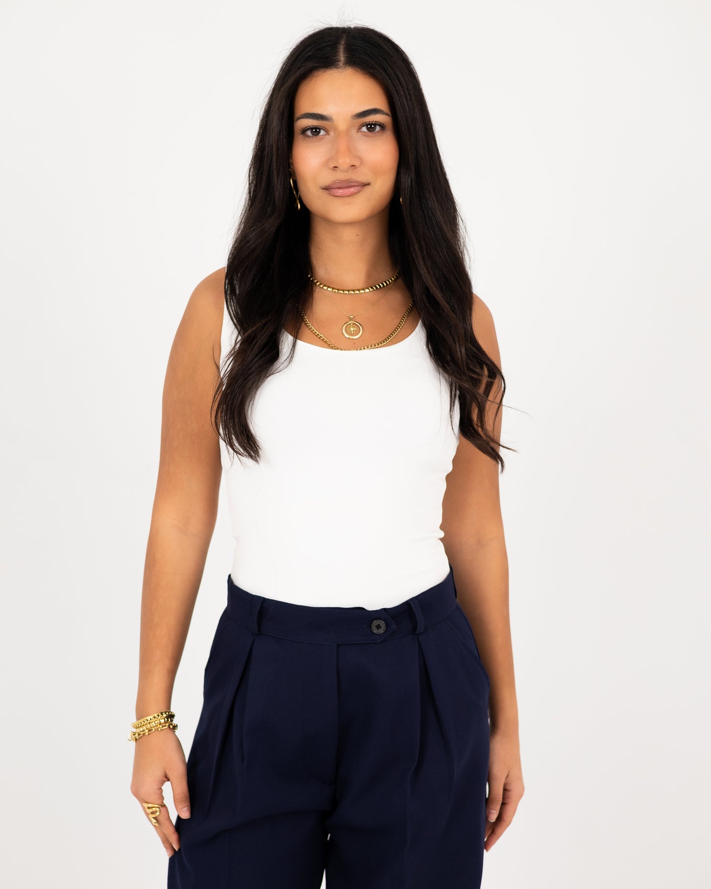 Wide-Leg Modern Pleated Pants