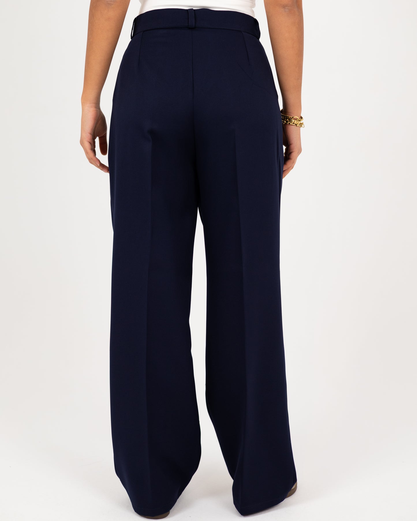 Wide-Leg Modern Pleated Pants