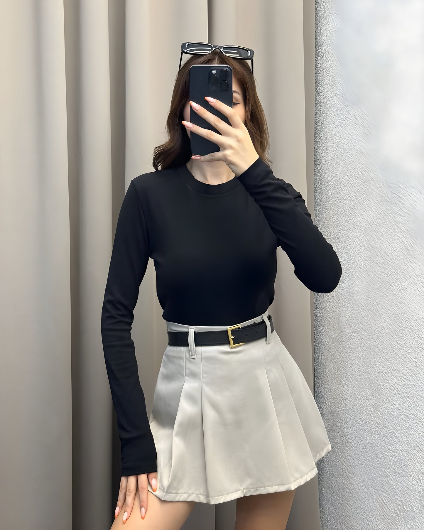 Basic top with sleeves