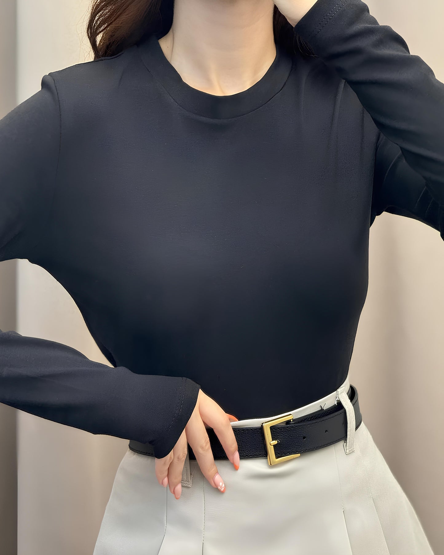 Basic top with sleeves