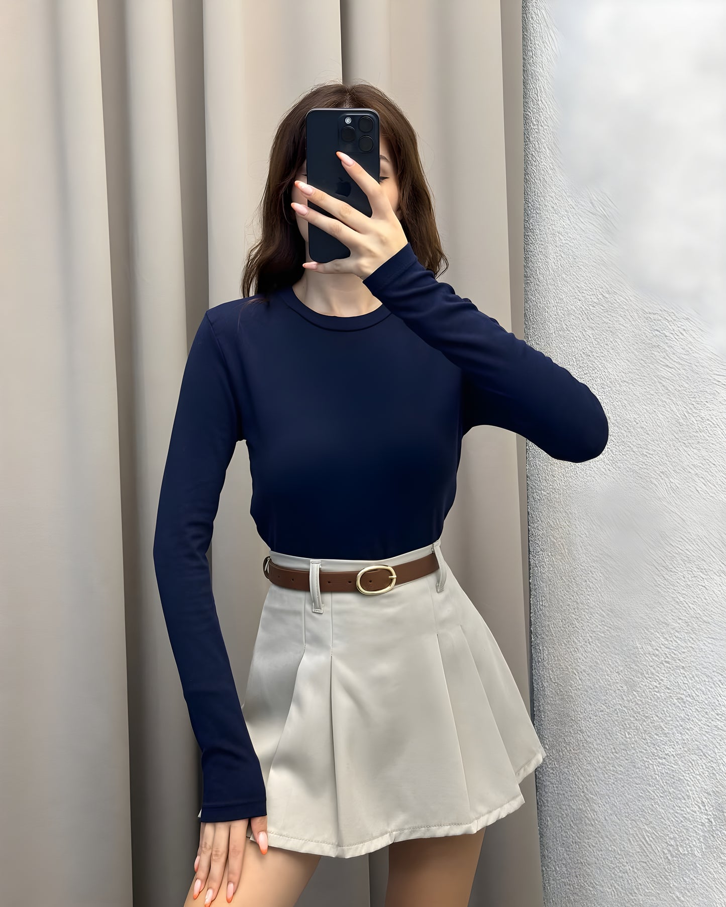 Basic top with sleeves